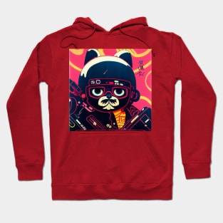 Cutest Frenchie Puppy as a 80's anime Hoodie